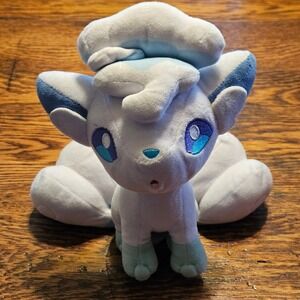 Pokemon Center Alolan Vulpix Plush White Blue Sun and Moon Stuffed Toy 2016